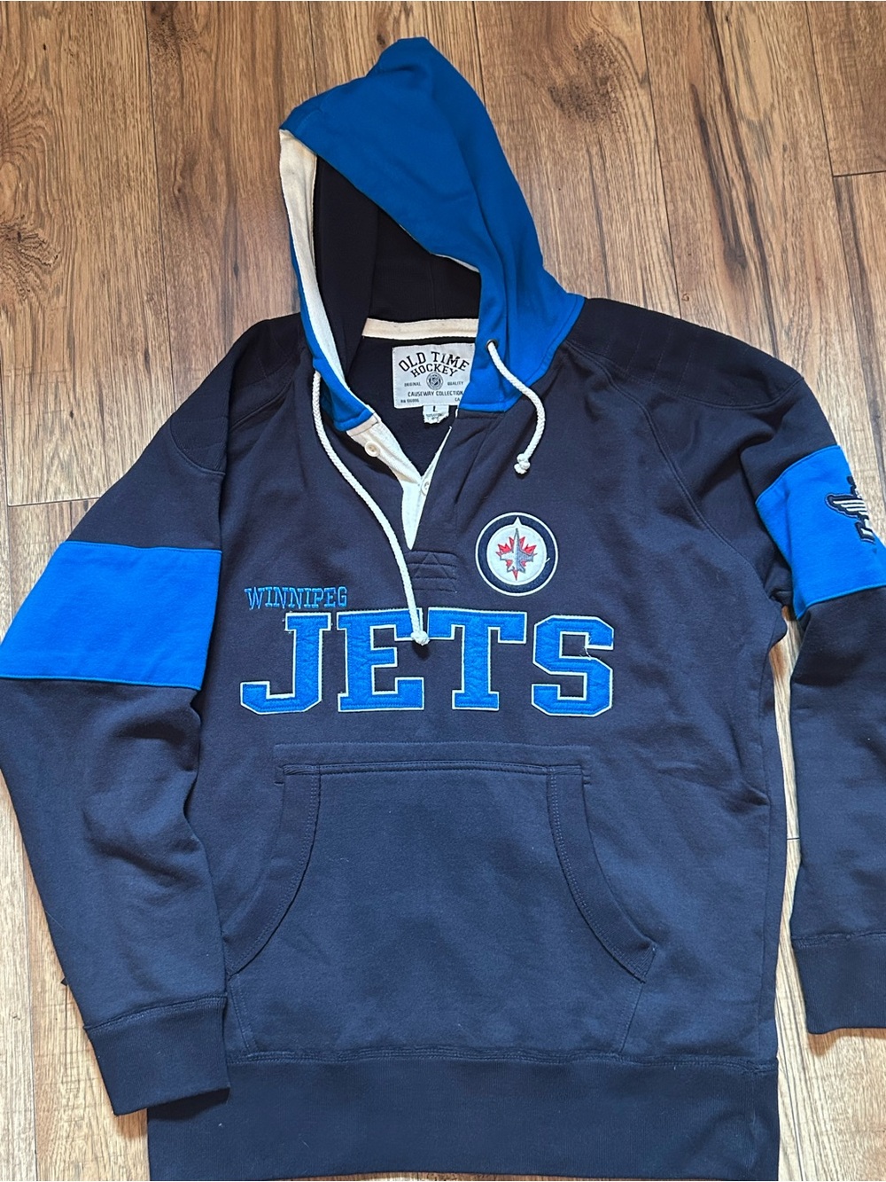 Winnipeg Jets Men's Navy & Royal Blue Hoodie